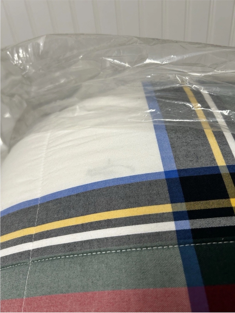 Pottery Barn Stewart Plaid King Comforter Sherpa Christmas Red Green - Picture 3 of 7